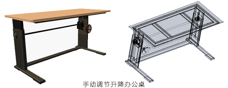 手動調(diào)節(jié)升降辦公桌
